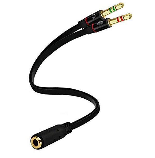 3.5mm FEMALE TO 2 MALE AUDIO CABLES