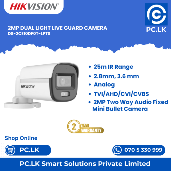 HIKVISION DS-2CE10DF0T-LPTS Best Price In Sri Lanka
