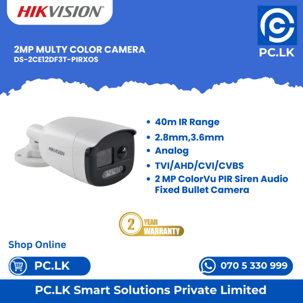 HIKVISION DS-2CE12DF3T-PIRXOS Best Price In Sri Lanka
