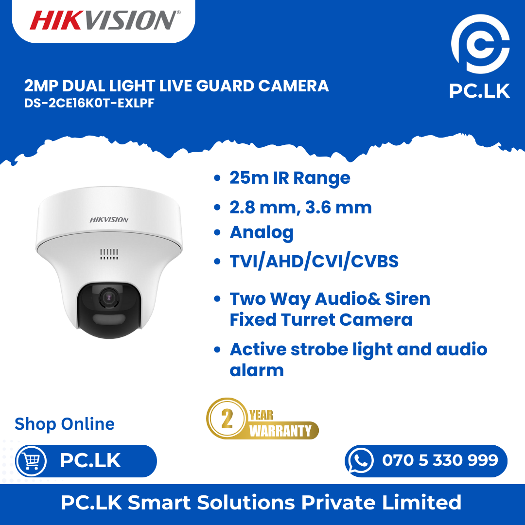 HIKVISION DS-2CE16K0T-EXLPF Best Price In Sri Lanka