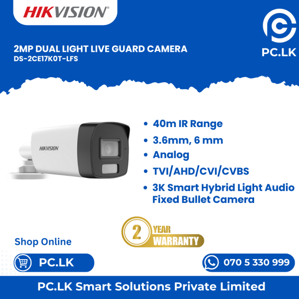HIKVISION DS-2CE17K0T-LFS Best Price In Sri Lanka