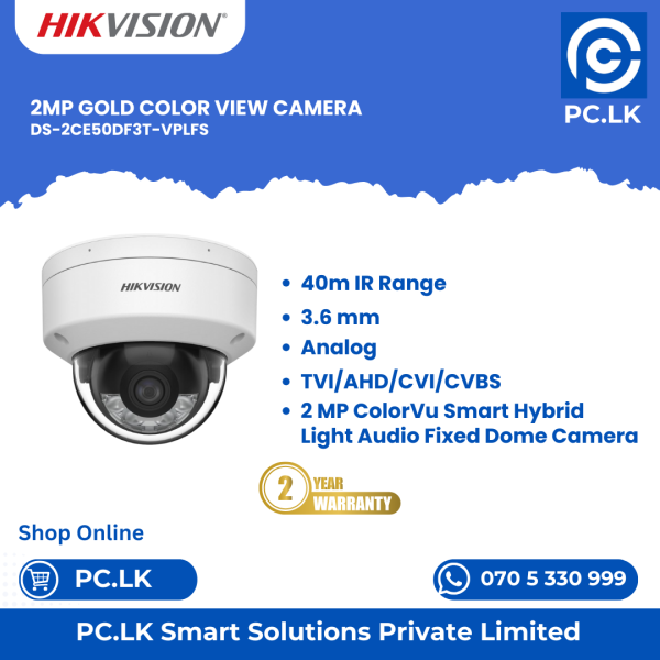 HIKVISION DS-2CE50DF3T-VPLFS Best Price In Sri Lanka