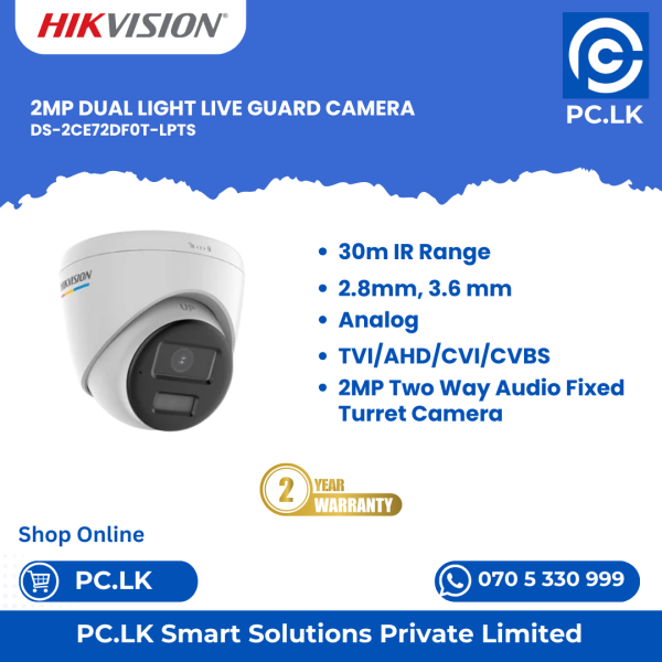 HIKVISION DS-2CE72DF0T-LPTS Best Price In Sri Lanka
