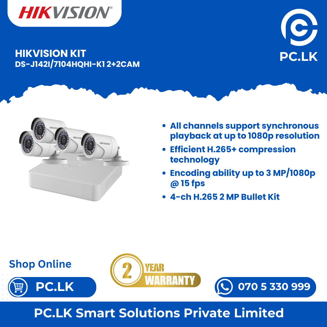 HIKVISION DS-J142I/7104HQHI-K1 2+2CAM Best Price In Sri Lanka