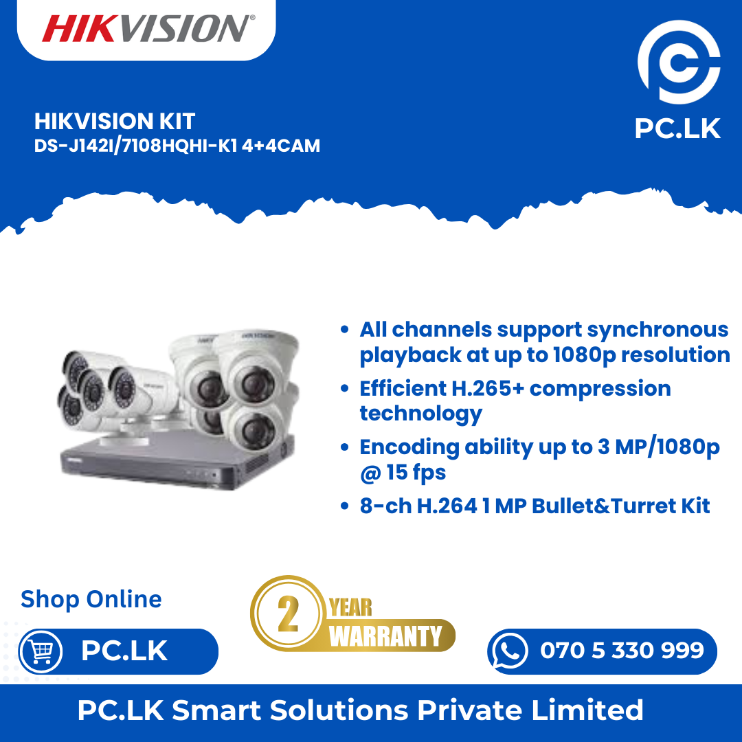 HIKVISION DS-J142I/7108HQHI-K1 4+4CAM Best Price In Sri Lanka