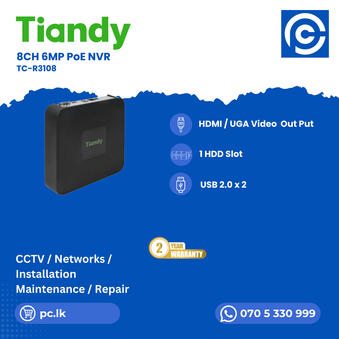 Tiandy TC-R3108 Best Price In Sri Lanka